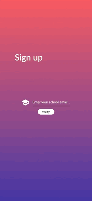 Onboarding flow GIF